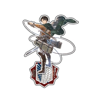 สแตนดี้อะคริลิค สองด้าน รูปตัวละคร Attack on Titan Levier Captain Allen Mikasa ขนาดใหญ่