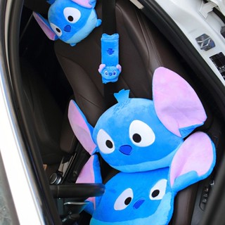 ** * Stitch เบาะรองนั่ง หมอนรองไหล่ ลาย Stitch สําหรับพนักพิงศีรษะรถยนต์