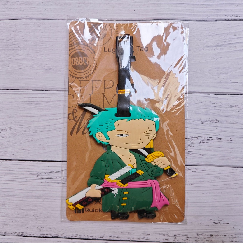 ป้ายแท็ก ขนาดเล็ก ลายการ์ตูนอนิเมะ One Piece Luffy Sauron Chopper สไตล์ญี่ปุ่น สําหรับตกแต่งกระเป๋าเดินทาง