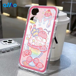 เคสโทรศัพท์มือถือแบบนิ่ม ลายไอศกรีม สีชมพู สําหรับ Realme 10 Pro+ 9 Pro + 8i 5 5i 6i 7i C3 c2 C17 C11 C15 C12 C20 C21y C25 C30 C31 C33 C35 C55 C53 narzo 50A 50i