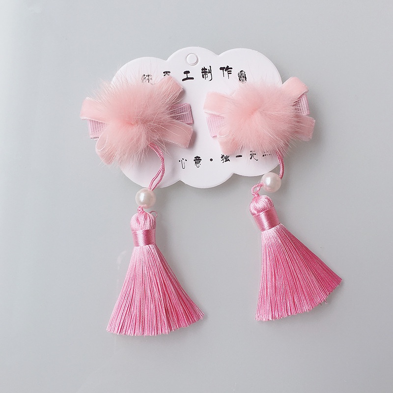 Hi- กิ๊บติดผม สีชมพู สไตล์จีน ย้อนยุค เครื่องประดับผมเจ้าหญิง สําหรับเด็กผู้หญิง 1 คู่ - รูปที่ 2