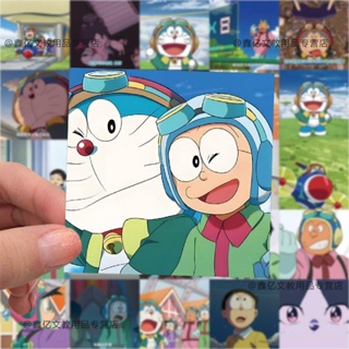 สติกเกอร์ กันน้ํา ลายการ์ตูนอนิเมะ Doraemon Nobita and the Ideal Township of the Sky สไตล์ญี่ปุ่น สําหรับติดตกแต่งสมุด