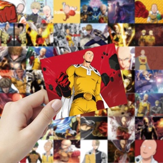 สติกเกอร์ ลายการ์ตูนอนิเมะ One Punch Man กันน้ํา สองมิติ สไตล์ญี่ปุ่น สําหรับติดตกแต่งโทรศัพท์มือถือ 50 แผ่น