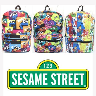 กระเป๋าเป้สะพายหลัง ลายการ์ตูน Sesame Street Elmo น่ารัก แฟชั่นสําหรับผู้ชาย และผู้หญิง เหมาะกับการเดินทาง