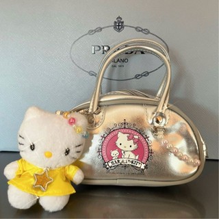 กระเป๋าถือ กระเป๋าสะพายไหล่ ลาย hello kitty เข้ากับทุกการแต่งกาย สําหรับผู้หญิงวัยกลางคน