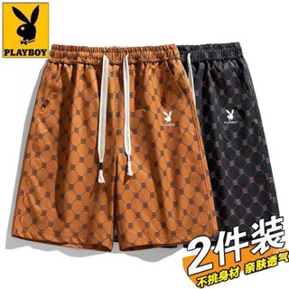 Playboy กางเกงขาสั้น ห้าส่วน ทรงหลวม แฟชั่นฤดูร้อน สําหรับผู้ชาย♣7.20