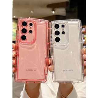 Jianqing เคสโทรศัพท์มือถือ ซิลิโคนใส กันกระแทก ลายการ์ตูน สําหรับ Samsung S23 ULTRA A14 5G A34 A54 S22+ A23 A13 4G S21