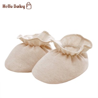 **                ​               ​ ** Hellobaby สีออร์แกนิก ผ้าฝ้าย ทารกแรกเกิด ผลิตภัณฑ์ชาย หญิง เด็กทารก คลุมเท้า รองเท้าเด็ก ระบายอากาศ คลุมเท้า