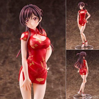 ฟิกเกอร์การ์ตูนอนิเมะ Mizuhara Chizuru Cheongsam Feel Lacquer สําหรับตกแต่ง