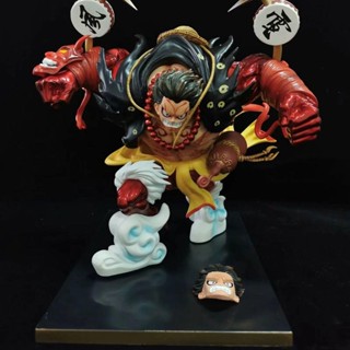 โมเดลฟิกเกอร์ รูปหมวกฟางลูฟี่ Gk Kabuki Tenshi Luffy สีแดง สีดํา