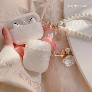 เคสหูฟังบลูทูธไร้สาย ลายพายไข่มุก พร้อมสายโซ่คล้อง สําหรับ Airpods Pro2 3 1 Pro