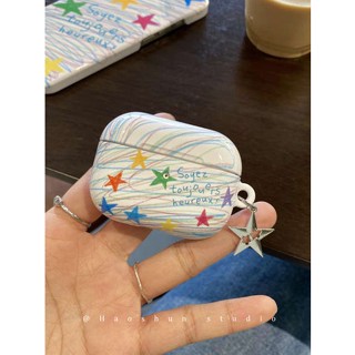 เคสหูฟังบลูทูธไร้สาย ลายดาว หลากสี สไตล์เกาหลี สําหรับ Airpods 2 ipods ipods 3 pro