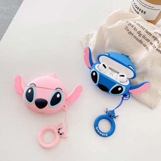 เคสหูฟังบลูทูธไร้สาย ซิลิโคนนิ่ม ลายการ์ตูน Stitch น่ารัก สําหรับ Airpods 3 1 2