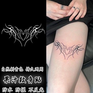 Sa Tattoo Hot Girl Love Totem Thigh Arm Waist Cool Herbal Juice สติกเกอร์รอยสัก กันน้ํา ติดทนนาน สีสัก สติกเกอร์