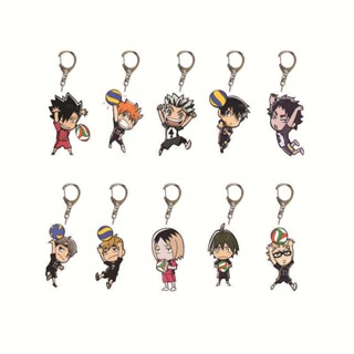 พร้อมส่ง พวงกุญแจอะคริลิค จี้หางสีดํา สําหรับวอลเลย์บอล Junior Merchandise Hyuga Shoyo Kageyama Feixo