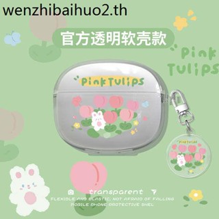 เคสหูฟังบลูทูธไร้สาย แบบใส ลายดอกไม้ สําหรับ lollipodsplus Pro x2