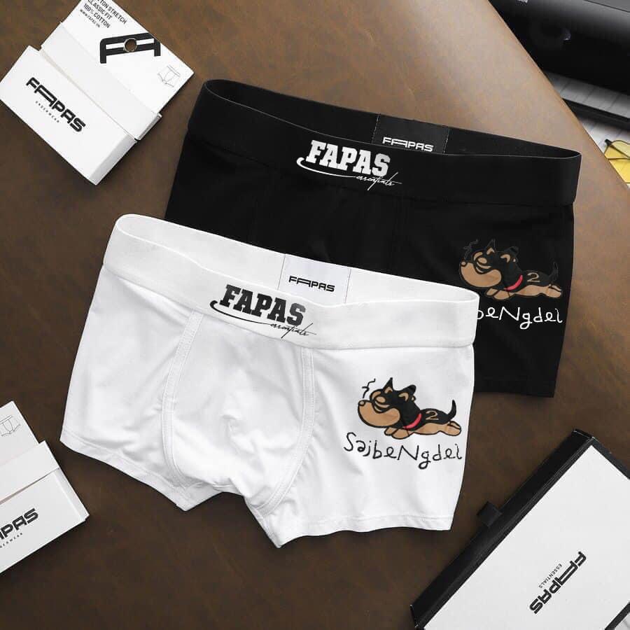 เซ็ตกางเกงบ็อกเซอร์ 5 ตัว รหัส 0307 FAPAS Puppy 4-Way Stretch Cold Elastic วัสดุ