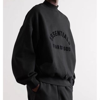 Fear of God Essentials SS23 แกนลูกเรือ สีดํา