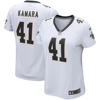 เสื้อกีฬารักบี้ แขนสั้น ทรงหลวม ขนาดใหญ่ ลาย NFL New Orleans Saints Saints Rugby Jersey 41 สไตล์ยุโรป และอเมริกา#Alvin เสื้อกีฬาแขนสั้น ลาย Kamara สําหรับผู้หญิง