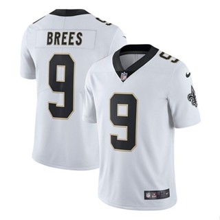 เสื้อกีฬารักบี้ แขนสั้น ทรงหลวม ขนาดใหญ่ ลาย NFL New Orleans Saints New Orleans Saints สไตล์ฮิปฮอป สตรีทแดนซ์ เสื้อกีฬา 9 Drew Brees Jersey