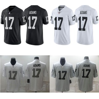 เสื้อกีฬารักบี้ แขนสั้น ทรงหลวม ขนาดใหญ่ ลายทีมเต้นรํา Las Vegas Raiders Raiders Rugby Jersey No. สไตล์ยุโรป และอเมริกา เสื้อกีฬาแขนสั้น ลายทีม 17 Davante Adams