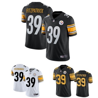 เสื้อกีฬารักบี้ แขนสั้น ทรงหลวม ลายทีมเต้นรํา Pittsburgh Steelers PA Steelers Rugby Jersey 39Minkah Fitzpatrick Jersey ขนาดใหญ่ สไตล์ยุโรป อเมริกัน สตรีท ฮิปฮอป