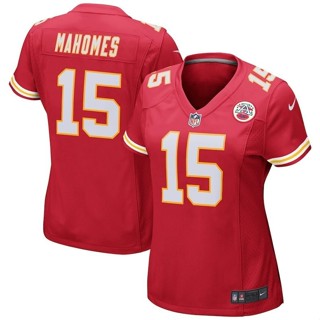 เสื้อกีฬารักบี้ แขนสั้น ทรงหลวม ขนาดใหญ่ ลาย NFL Kansas City Chief Chiefs Rugby Jersey No. สไตล์ยุโรป และอเมริกา แนวสตรีทแดนซ์ เสื้อกีฬาแขนสั้น ลายทีม Patrick Mahomes 15 Patrick สําหรับผู้หญิง