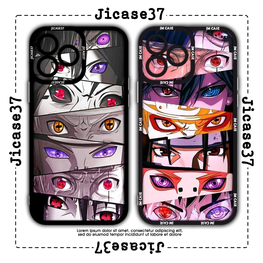 JMCase เคส iphone Square Edge Naruto Anime Manga Character Eyes 7/7plus/8/8plus/x/xs/11/12/pro/max/p