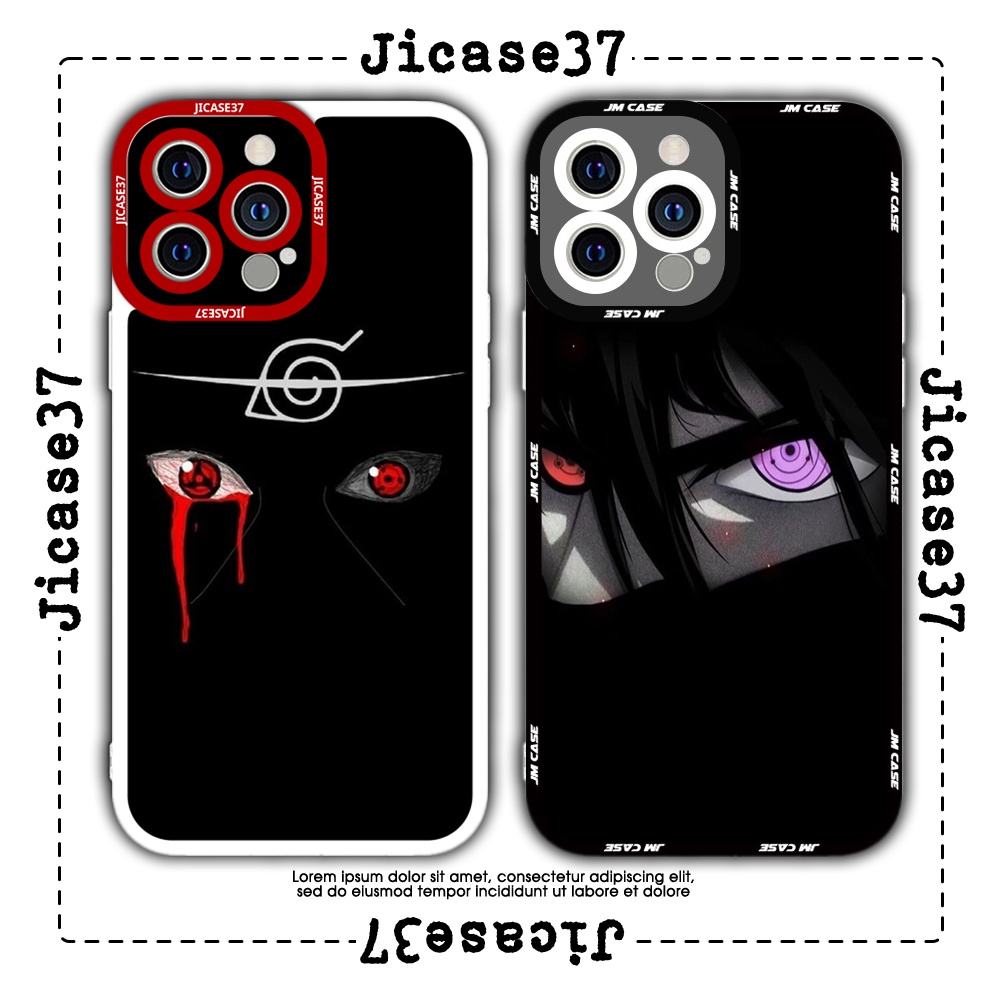JMCase Sasuke Rinnegan Naruto Manga Anime Square Edge iphone Case /8plus/x/xs/11/12/pro/max/plus/pro