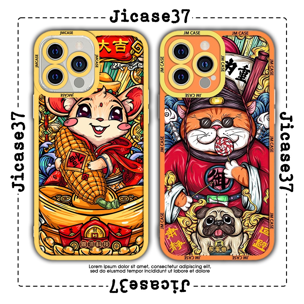 JM CASE ขอบเหลี่ยม iphone CASE แมวนําโชคใส่แว่น สวยไม่ซ้ําใครสุดๆ 6/6pl/6s/6spl/7/7pl/8/8pl/x/xs/11/