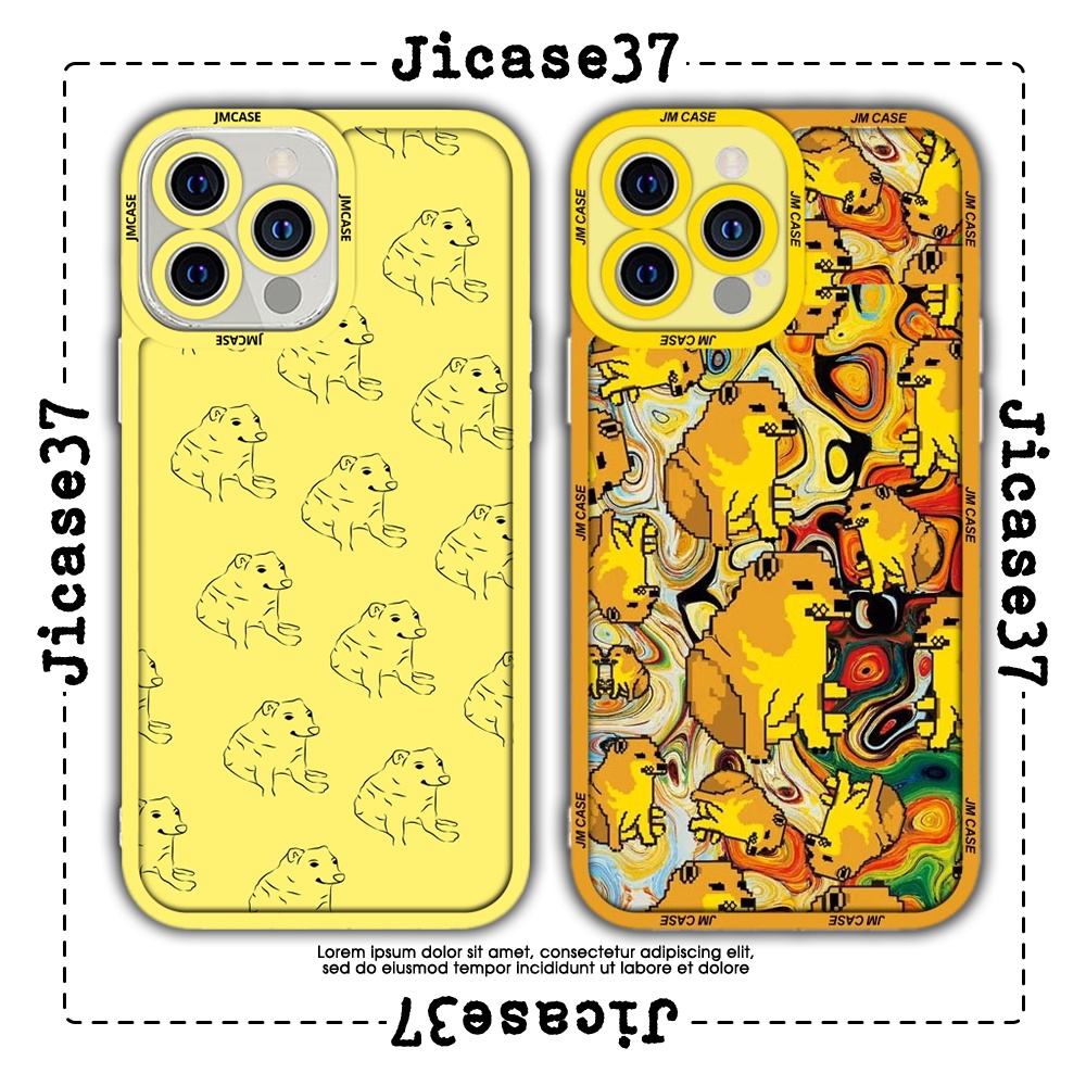 JMCase Cheems meme เคสไอโฟนขอบสี่เหลี่ยมน่ารัก 6plus/6s/6splus/7/7plus/8/8plus/x/xs/11/12/pro/max/pl