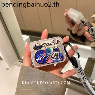 เคสหูฟังบลูทูธ ใส แบบนิ่ม ลายหมี สําหรับ airpods Pro 2 3