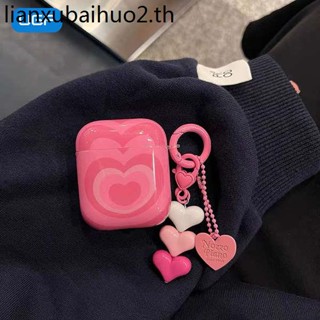 เคสหูฟังบลูทูธไร้สาย ซิลิโคน ลายหัวใจ สีแดงกุหลาบ สําหรับ Apple airpods3 airpodspro2 airpod1 pro airpodpro