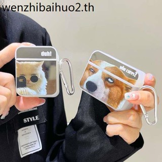 [จัดส่งรวดเร็ว] เคสหูฟังบลูทูธไร้สาย ลายสุนัข แมว พร้อมกระจก สําหรับ airpods 3 pro 1 Aipods 2 por4 5