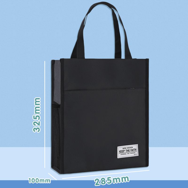 พร้อมส่ง!กระเป๋าผ้าใบ มีซิป กันน้ํา จุของได้เยอะ ขนาด A4 แบบพกพา สําหรับใส่แก้วน้ํา
