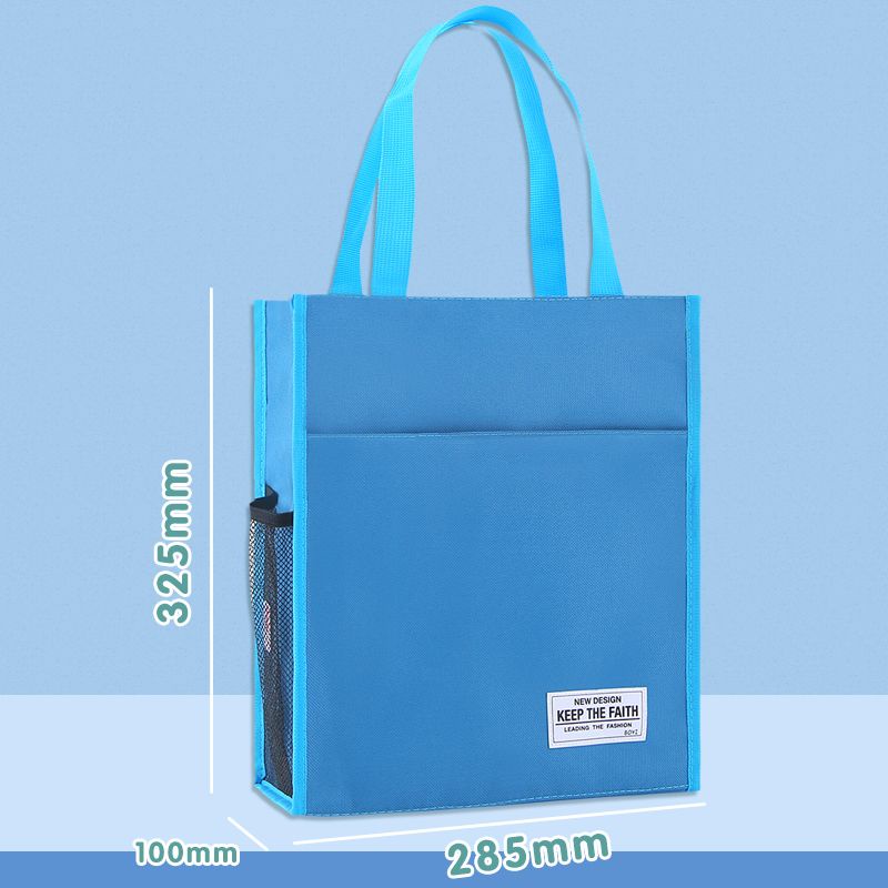 พร้อมส่ง!กระเป๋าผ้าใบ มีซิป กันน้ํา จุของได้เยอะ ขนาด A4 แบบพกพา สําหรับใส่แก้วน้ํา