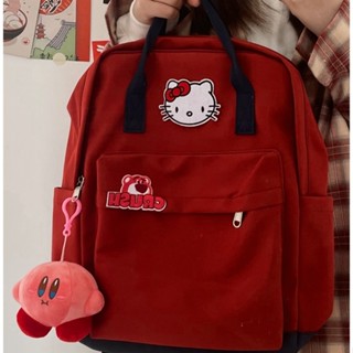 ใหม่ กระเป๋าเป้สะพายหลัง กระเป๋านักเรียน ความจุขนาดใหญ่ ลาย Hello Kitty y2k ของแท้ สําหรับผู้หญิง 2023