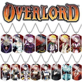 Huanyu พร้อมส่ง ป้ายแท็ก สเตนเลส พิมพ์ลายอนิเมชั่น Overlord สีสดใส สําหรับสุนัข