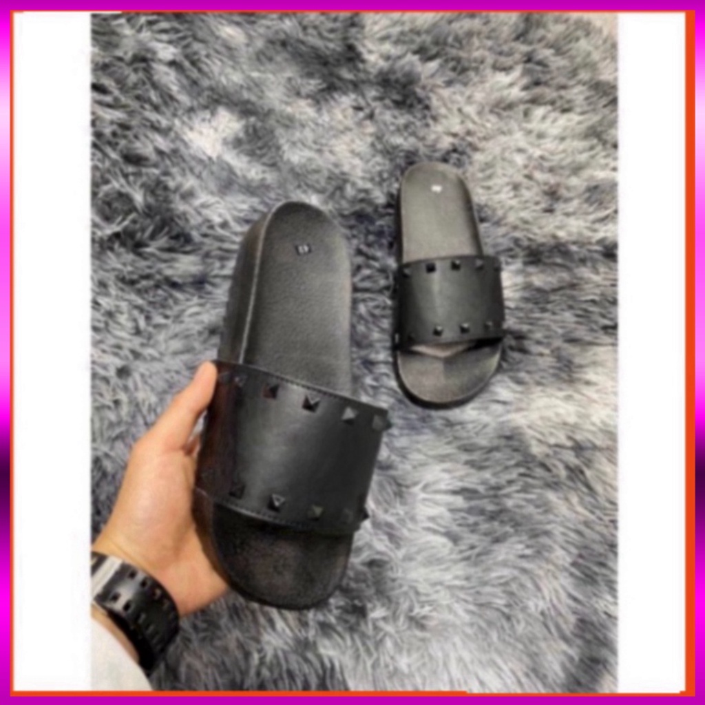 BEAUTIFUL UNISEX VLTN SLIPPERS พร้อมสายไขว้คุณภาพสูง ไฟซุปเปอร์ เพิ่มความสูง ซม. กันลื่น