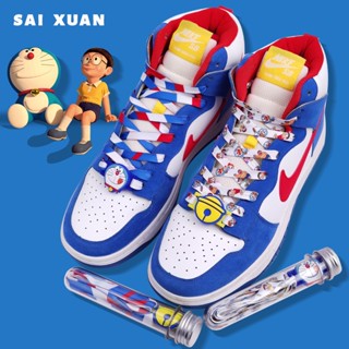 [สีหลัก] เชือกผูกรองเท้า พิมพ์ลาย Doraemon Doraemon Fat Tiger สีขาว สีฟ้า สีแดง สําหรับ nekiSBiso