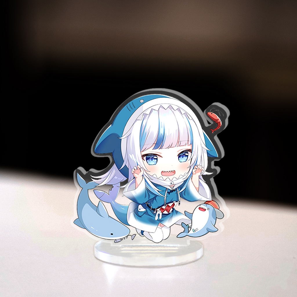 Mini รุ่น Vtuber Shoto Hololive Gawr Gura Virtual Youtuber ญี่ปุ่นตกแต่งการศึกษามุม 3 ซม.สูง