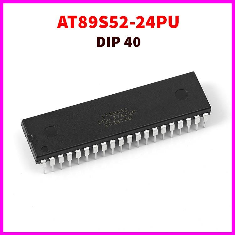 ชิปไมโครคอนโทรลเลอร์ AT89S52-24PU DIP40 Pin - 89S52 (ตระกูล 8051 ตัวเดียวกัน)