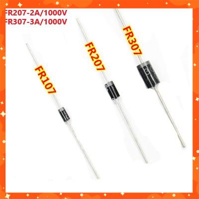 กระเป๋า 10 - FR107, FR207, FR307 - Pulse Diode 1A 1000V Pin - Fast Recovery
