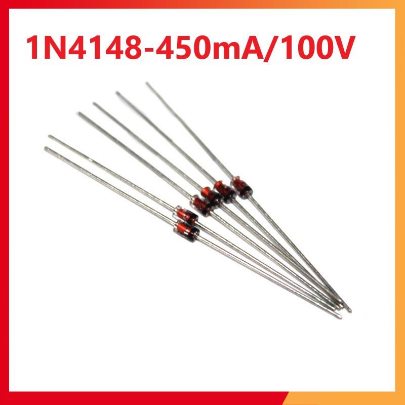COMBO 10 - Pulse Diode 1N4148 450mA 100V Pin DO-35 DIP - Zenner Diode 4148