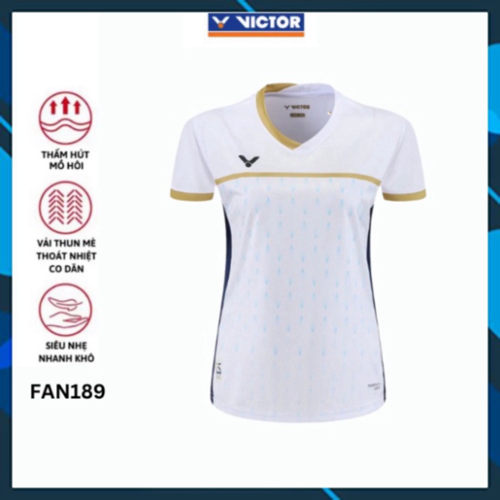 เสื้อแบดมินตันผู้หญิง Victor รหัส FAN189 สําหรับการแข่งขันมืออาชีพและฝึกซ้อมแบดมินตัน FAVAHI SPORT F