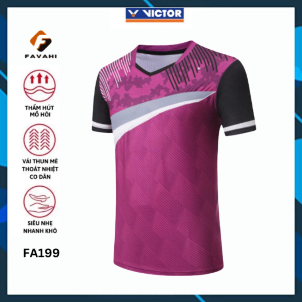 เสื้อแบดมินตัน VICTOR FAVAHI รหัส FA199 สําหรับการแข่งขันและฝึกซ้อมแบดมินตันแบบมืออาชีพ FAVAHI SHOP