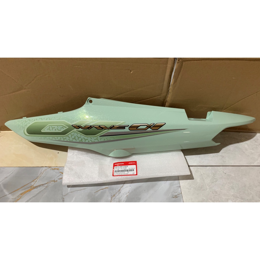 WAVE A110 (2019) ชุดกระโปรงข้างซ้าย สีเขียว *GY150P* แท้ Honda (64650-K89-V30ZB)