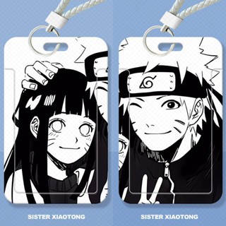 กระเป๋าใส่บัตรรถบัส ป้องกันรอย ลายการ์ตูนนารูโตะ Hinata สําหรับนักเรียน