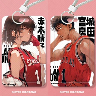 กระเป๋าใส่บัตรรถบัส ลายการ์ตูนอนิเมะ Slam Dunk แบบสไลด์ได้ สําหรับนักเรียน