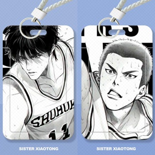 กระเป๋าใส่บัตรรถบัส ลายการ์ตูนอนิเมะ Slam Dunk แบบสไลด์ได้ สําหรับนักเรียน